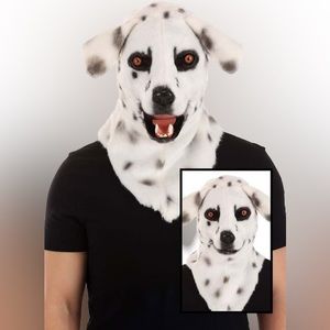 Mouth Movers Dalmatian Dog Mask for Adults- Mouth Movement for Immersive Fun NWT